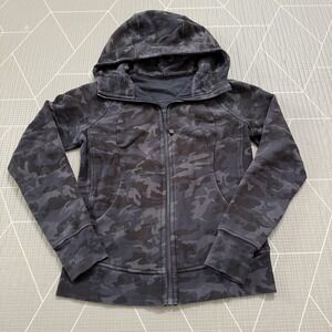 Lululemon Scuba‎ Hoodie *Light Cotton Fleece Size 8 Incognito Camo LW4AWPS